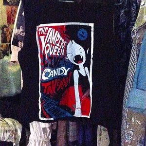 Adventure Time Marceline the vampire queen band shirt vintage destress tank top